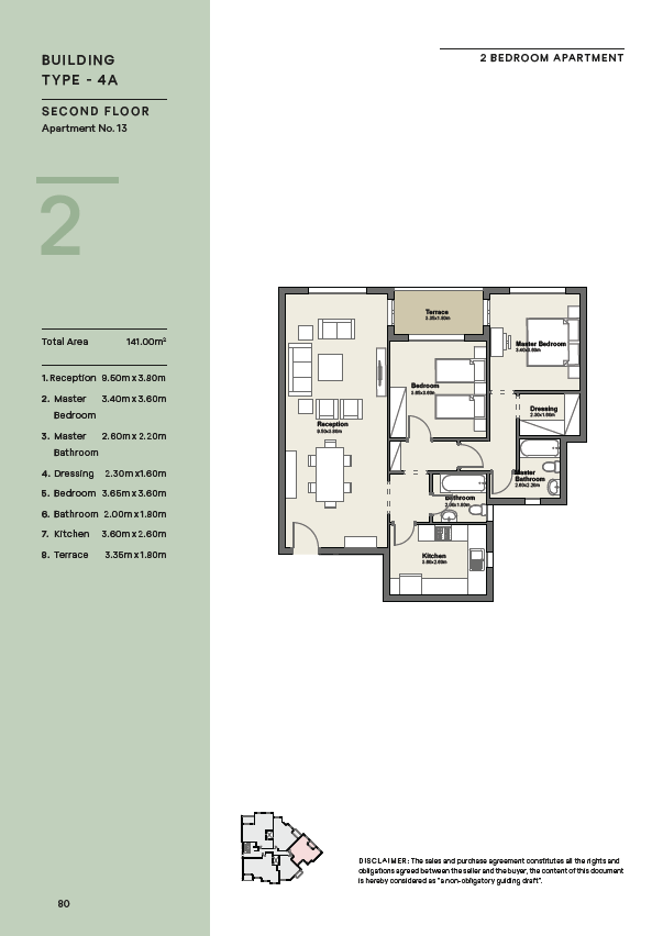 Floor plan for apartment at Axis X Iwan