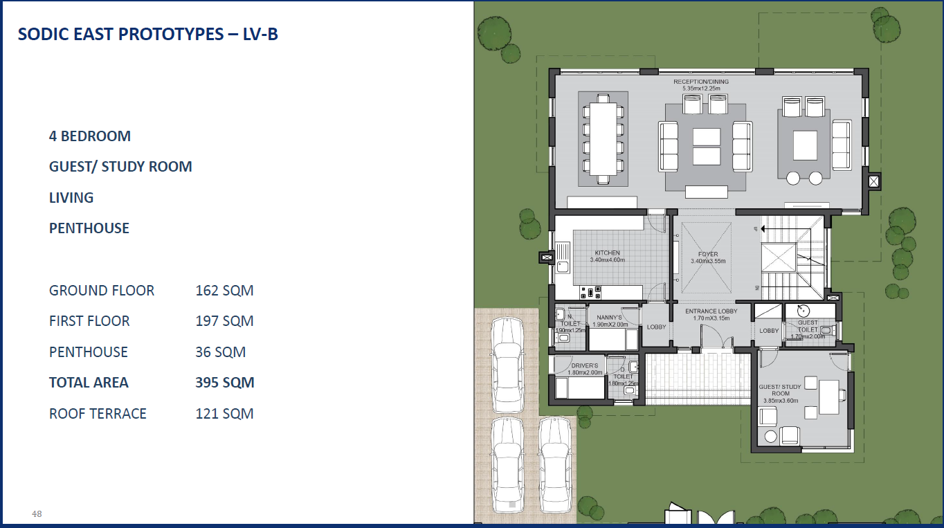 Floor plan for villa at SODIC East