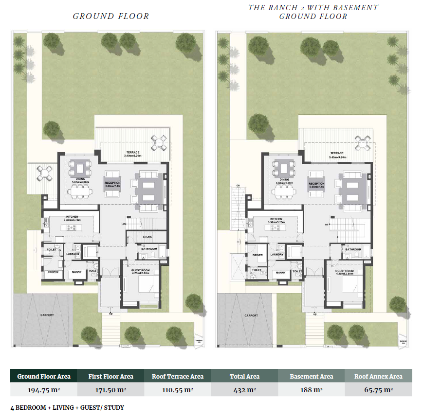 Floor plan for villa at The Estates