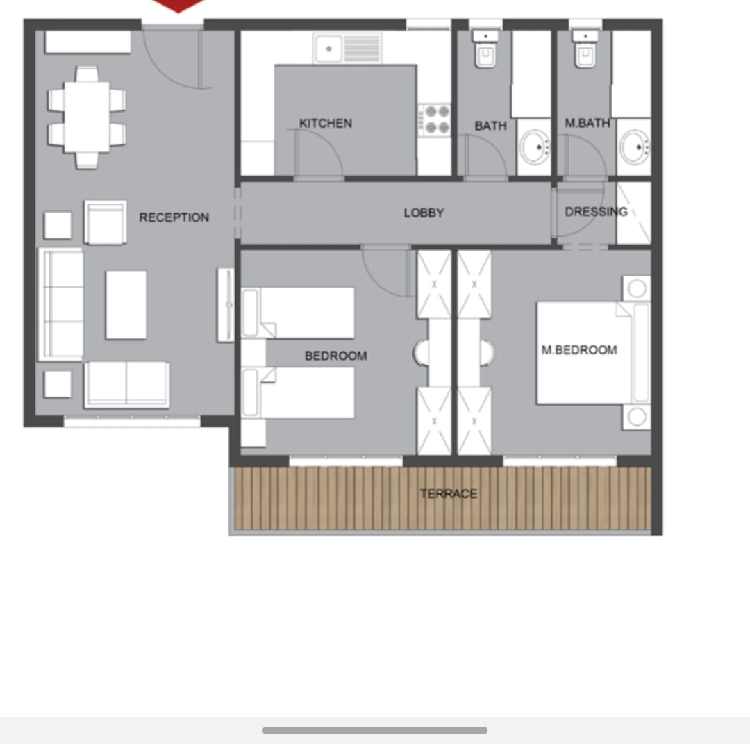 Floor plan for apartment at Mountain View iCity October