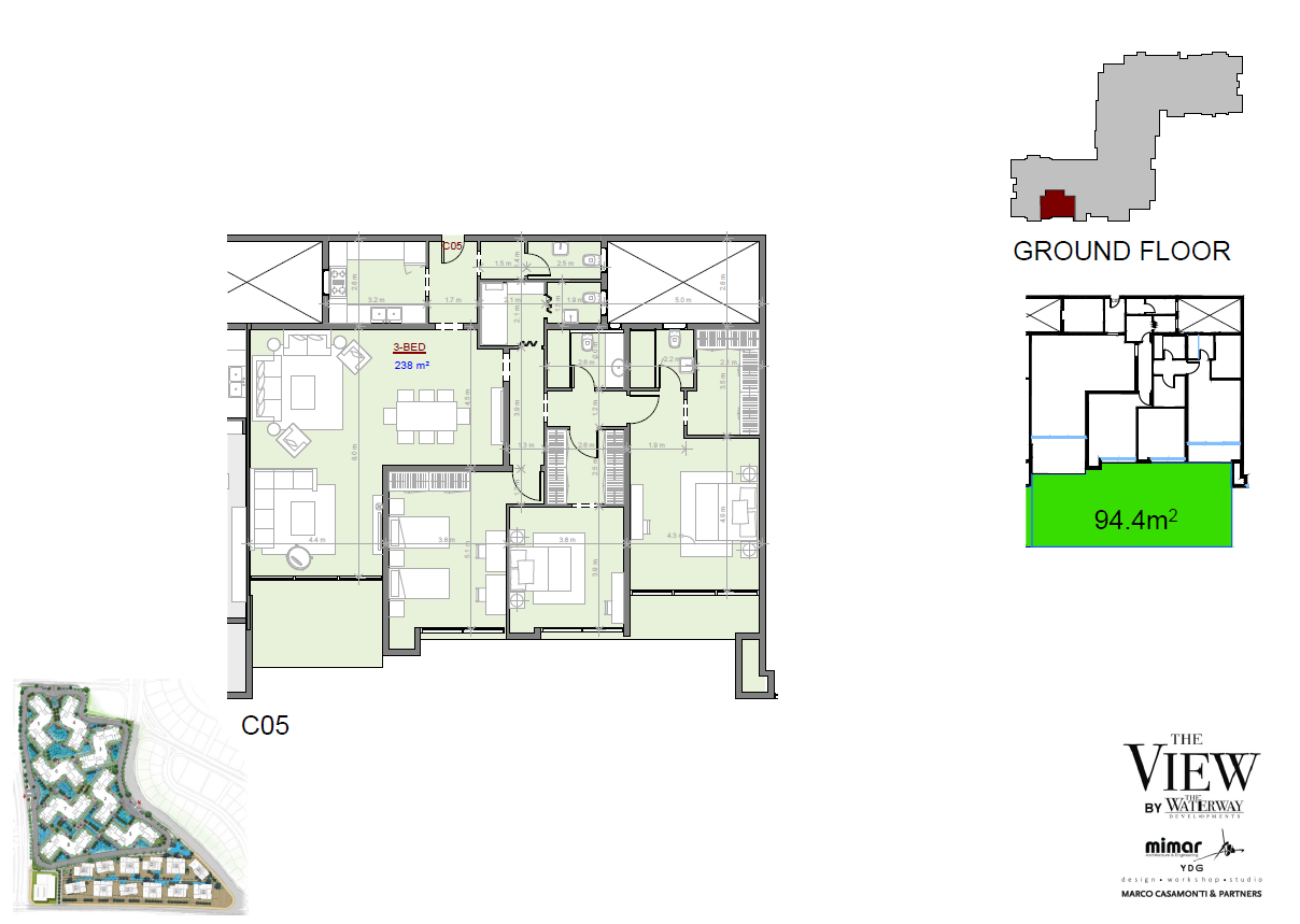 Floor plan for apartment at The View Waterway