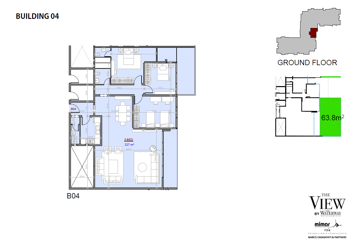 Floor plan for apartment at The View Waterway