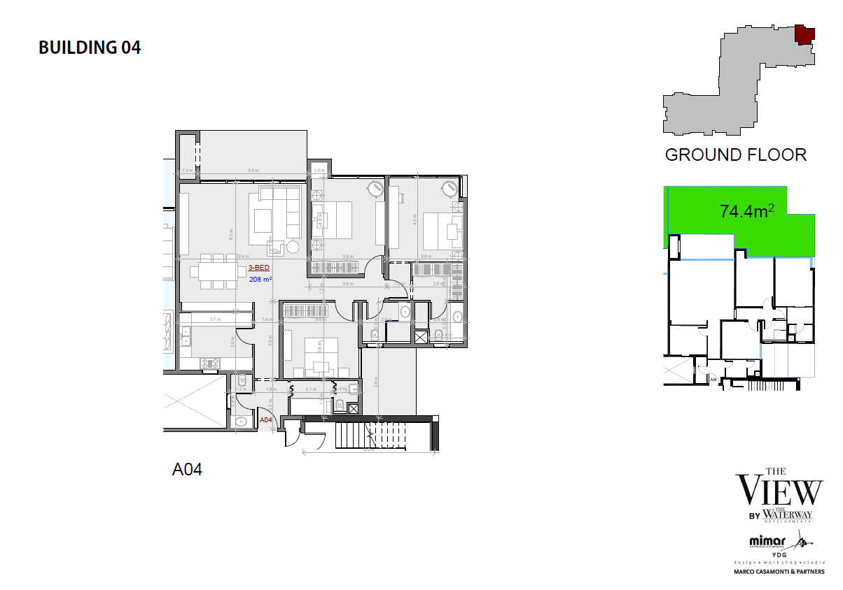 Floor plan for apartment at The View Waterway