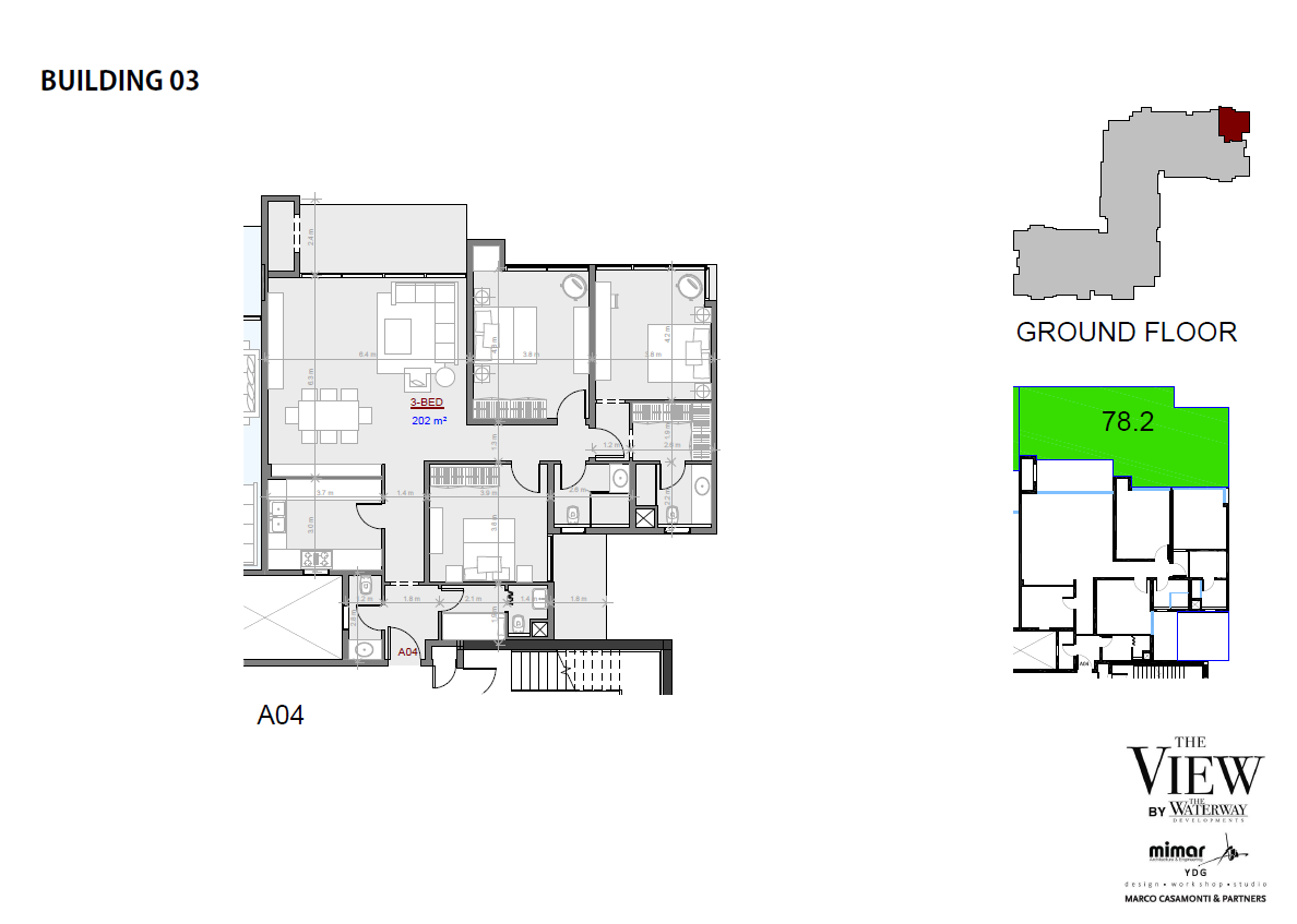 Floor plan for apartment at The View Waterway