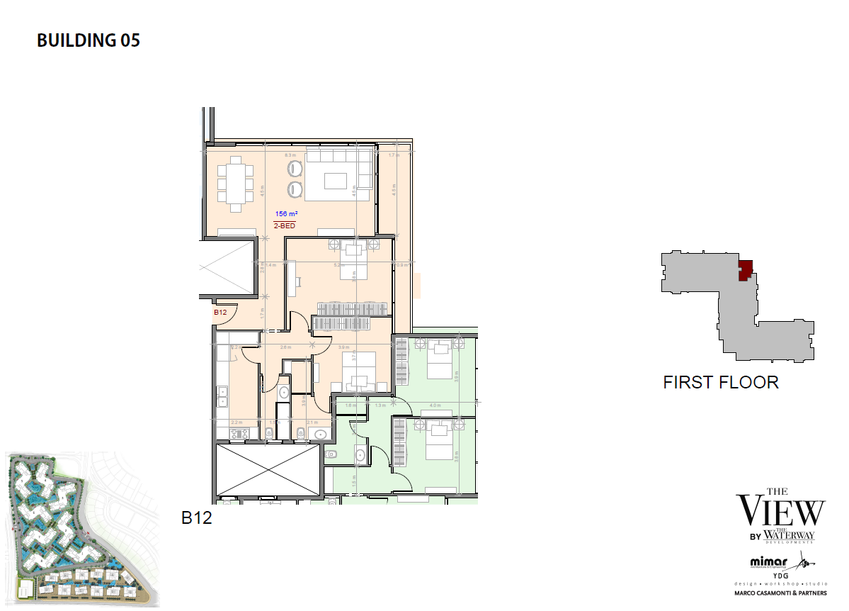 Floor plan for apartment at The View Waterway