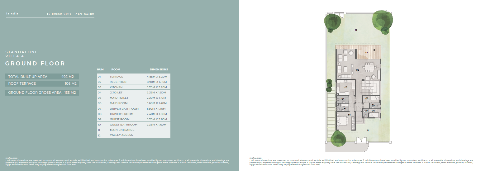 Floor plan for villa at Il Bosco City