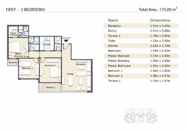 Floor plan for apartment at Aster Residence