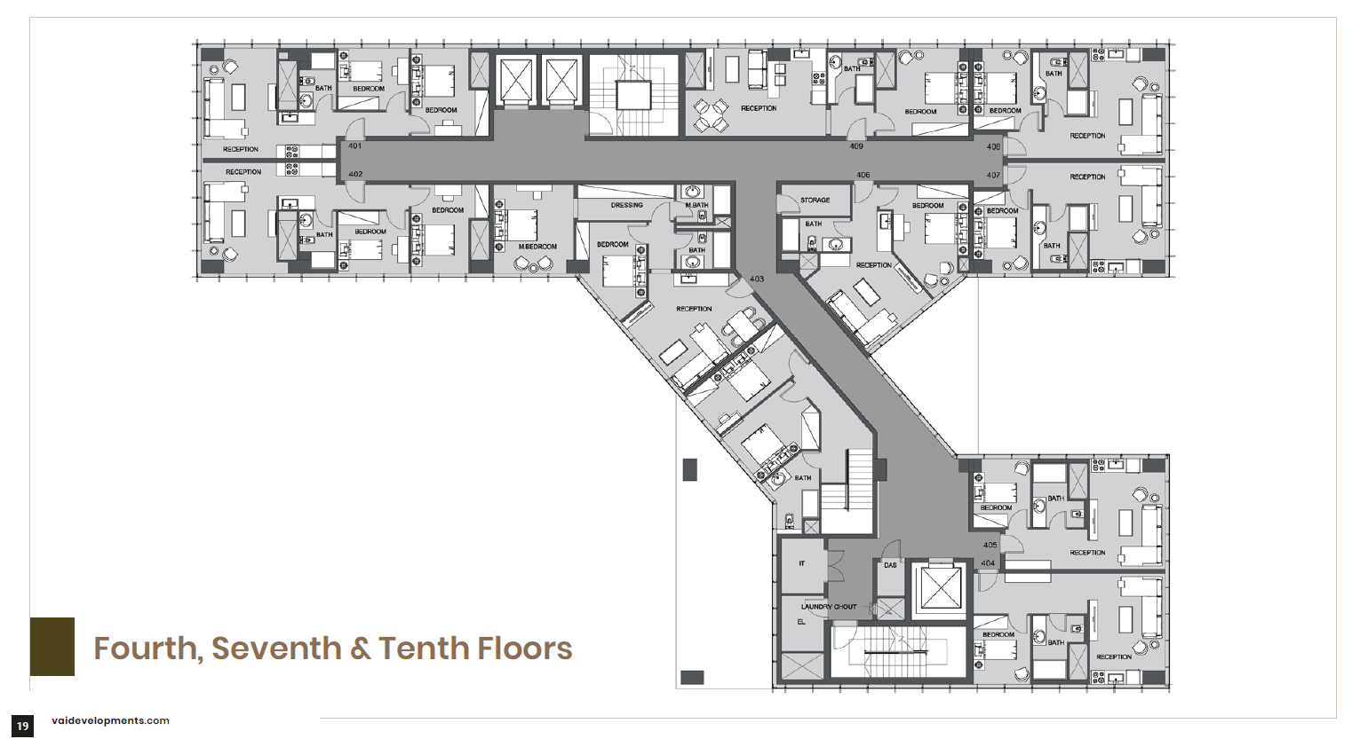 Floor plan for apartment at 4T1 Tower