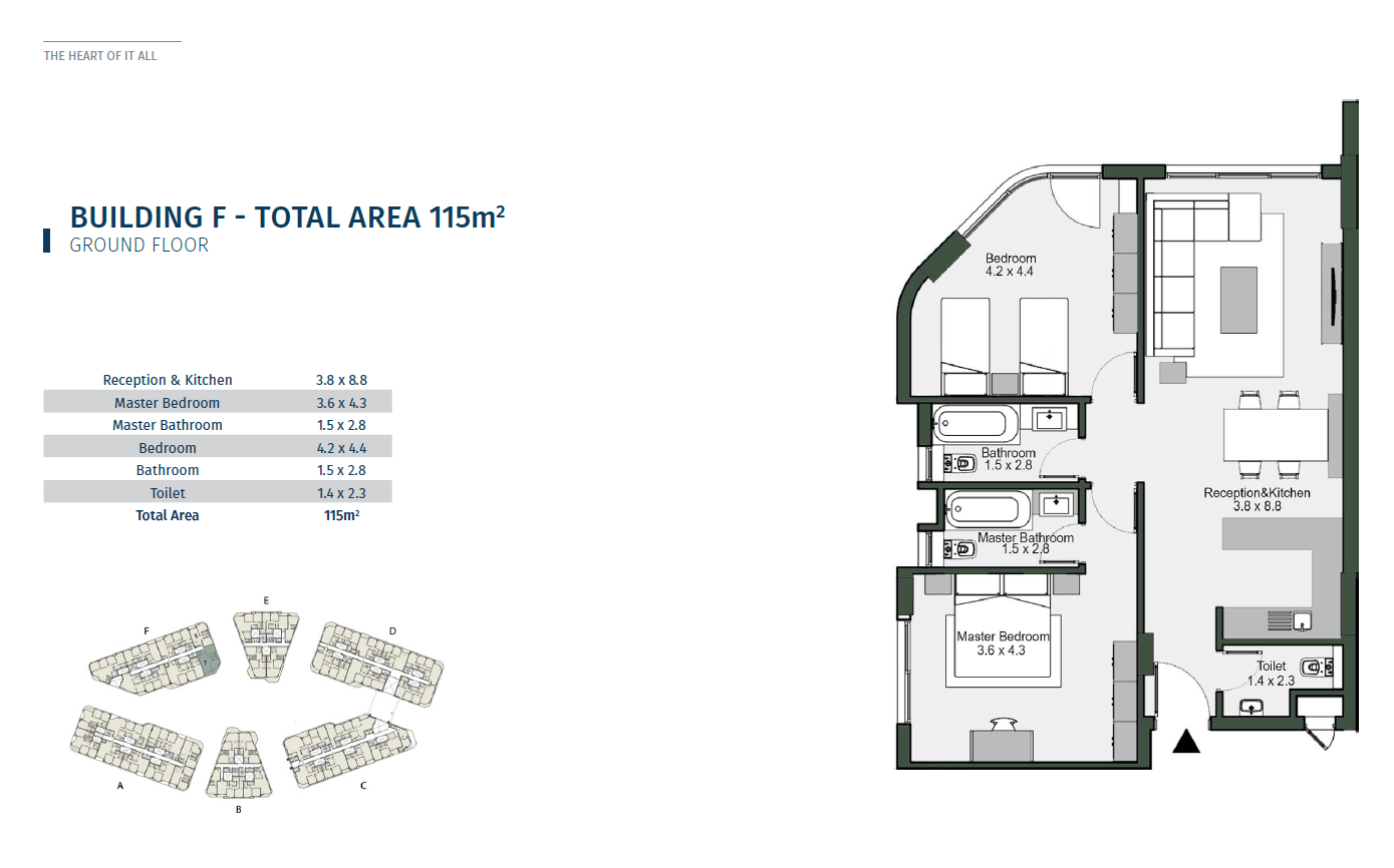 Floor plan for apartment at Bloomfields