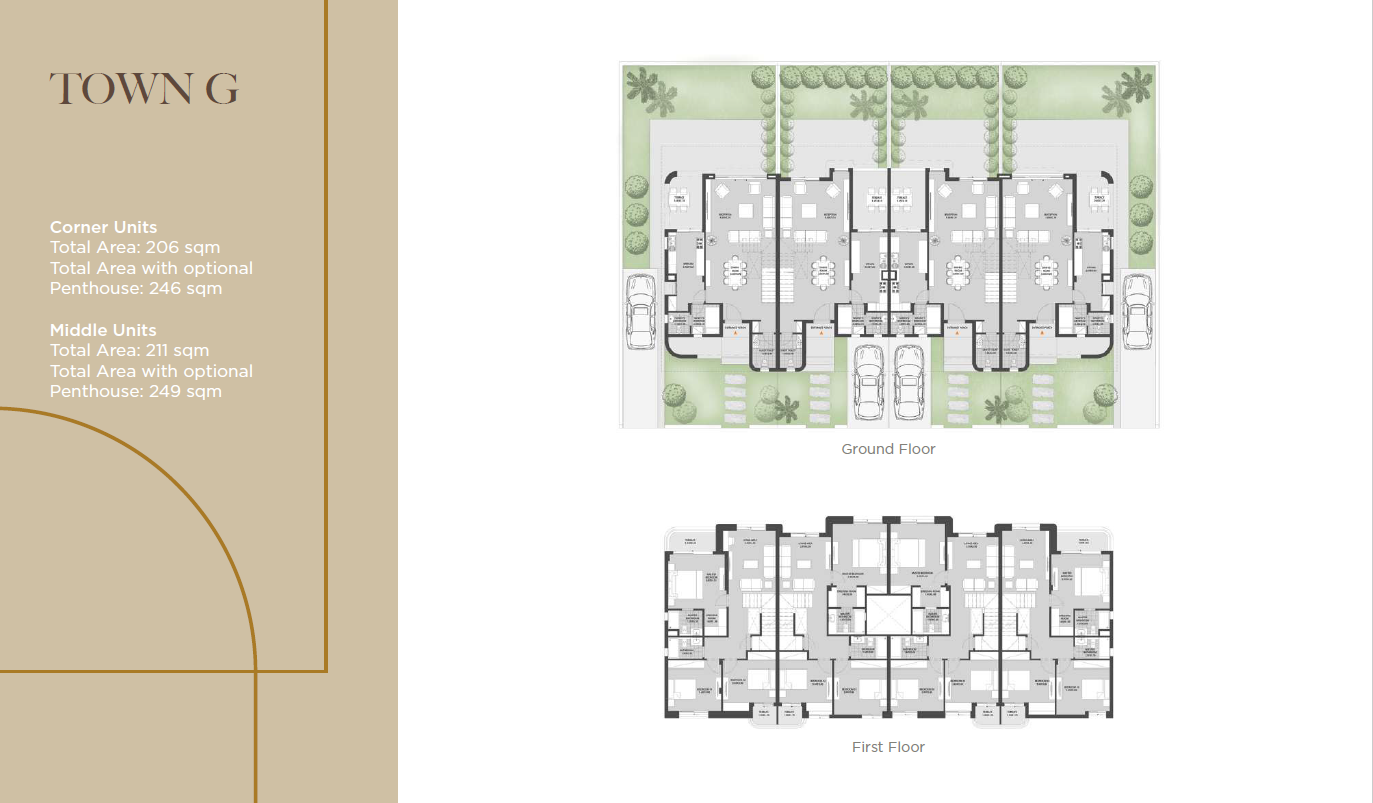 Floor plan for townhouse at O West Orascom
