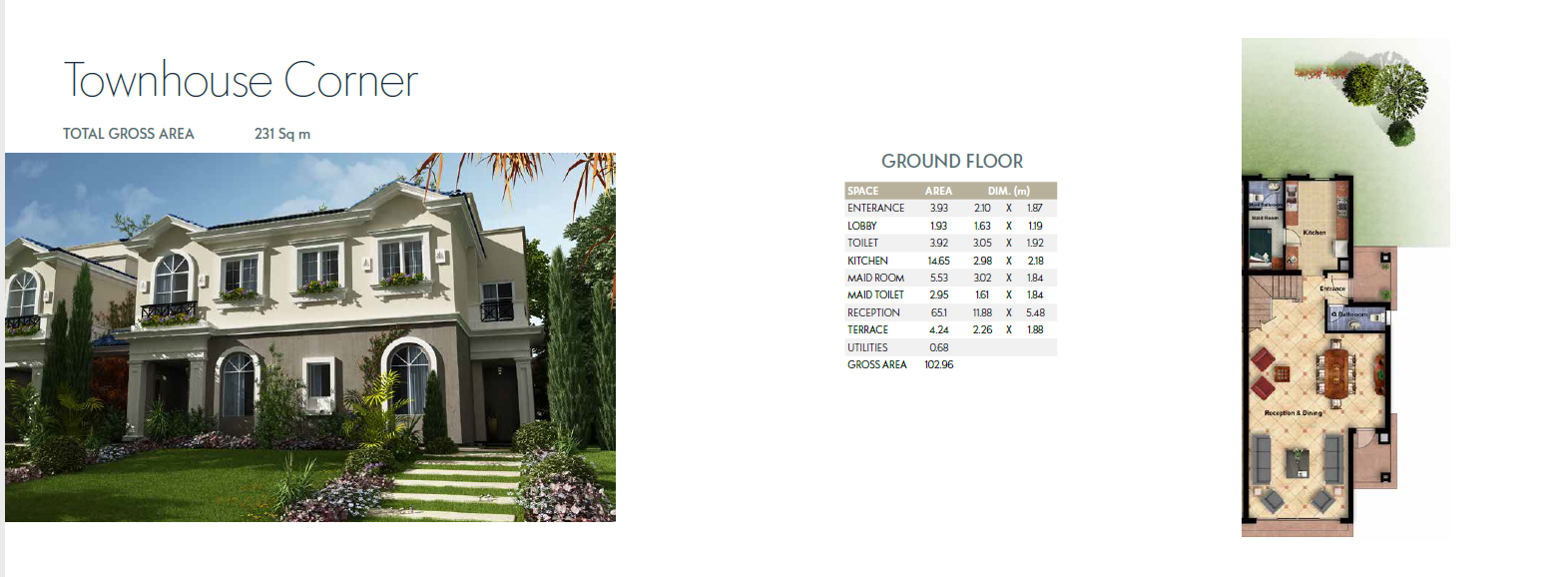 Floor plan for townhouse at Mountain View October Park