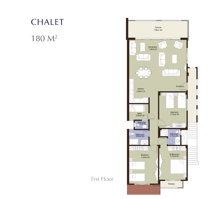 Floor plan for apartment at La Vista Topaz