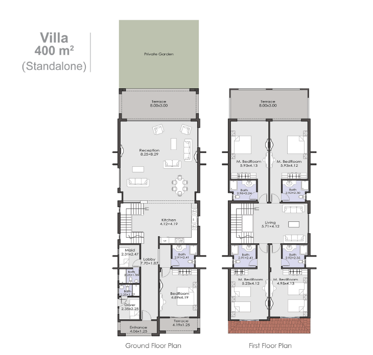 Floor plan for villa at La Vista Bay East