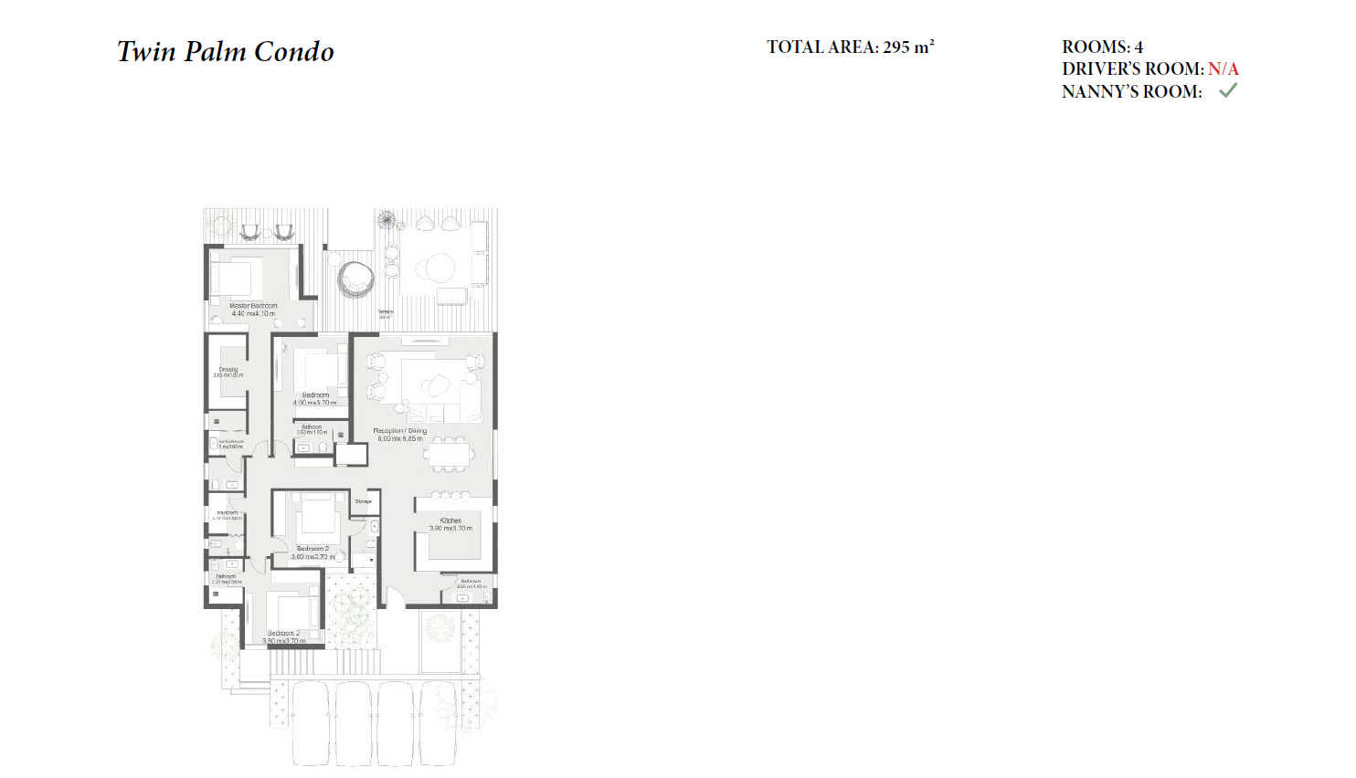 Floor plan for penthouse at Zoya Ghazala Bay