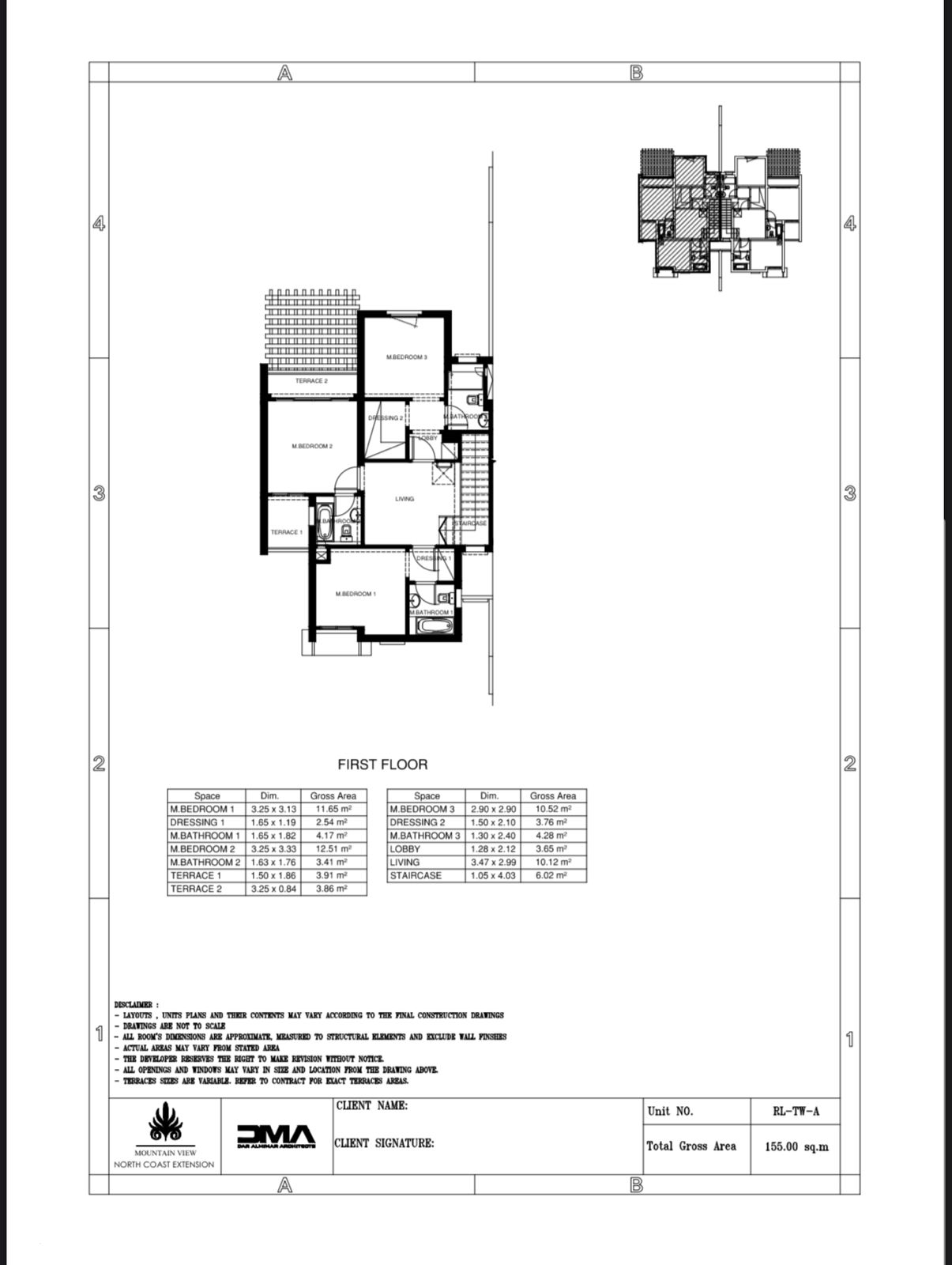 Floor plan for  at Mountain View Ras El Hekma