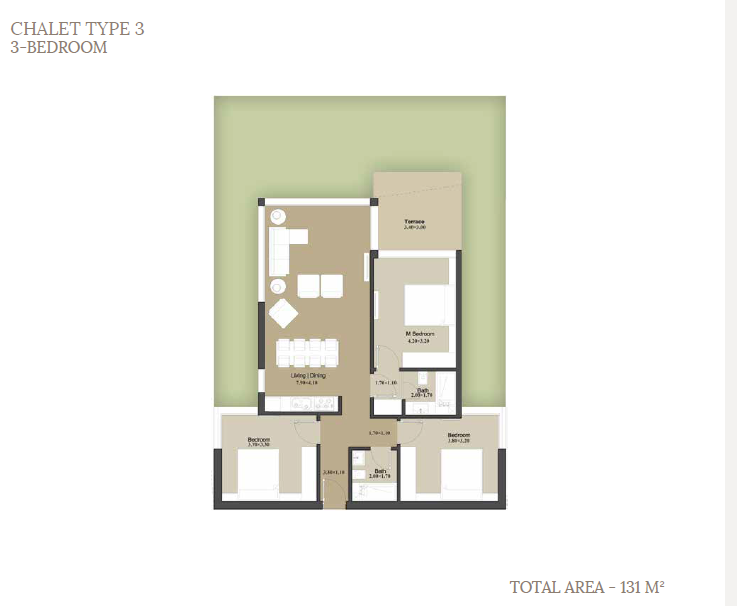 Floor plan for chalet at Il Monte Galala