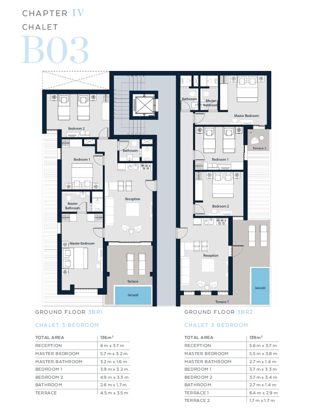 Floor plan for chalet at Il Monte Galala