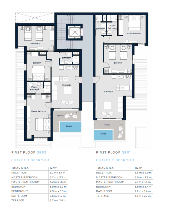 Floor plan for chalet at Il Monte Galala