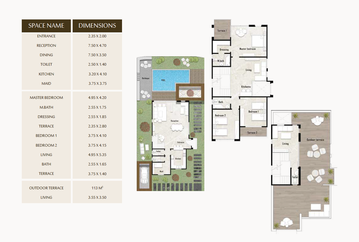 Floor plan for villa at The 8