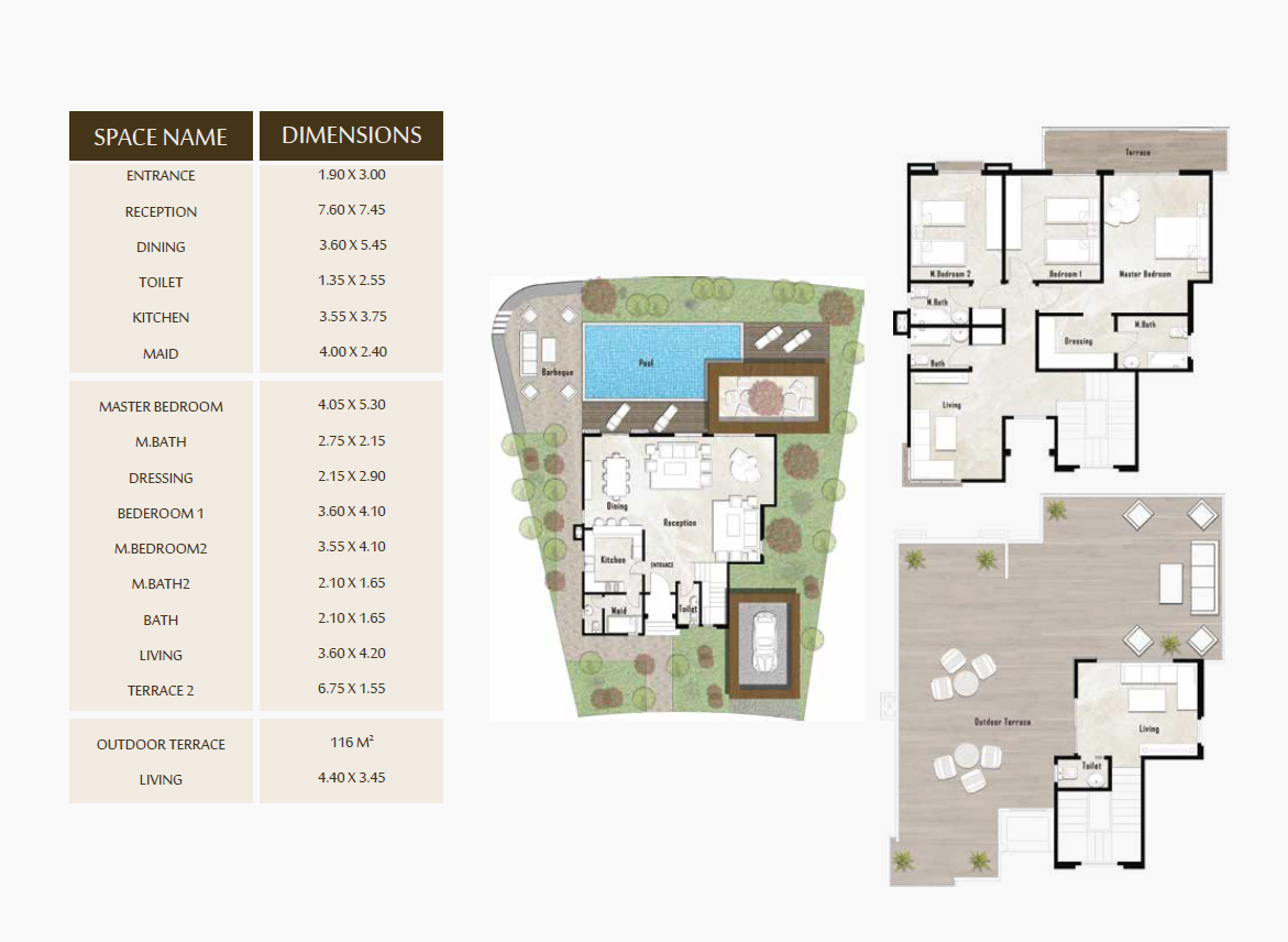 Floor plan for villa at The 8