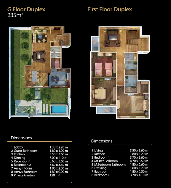 Floor plan for duplex at Midtown New Cairo