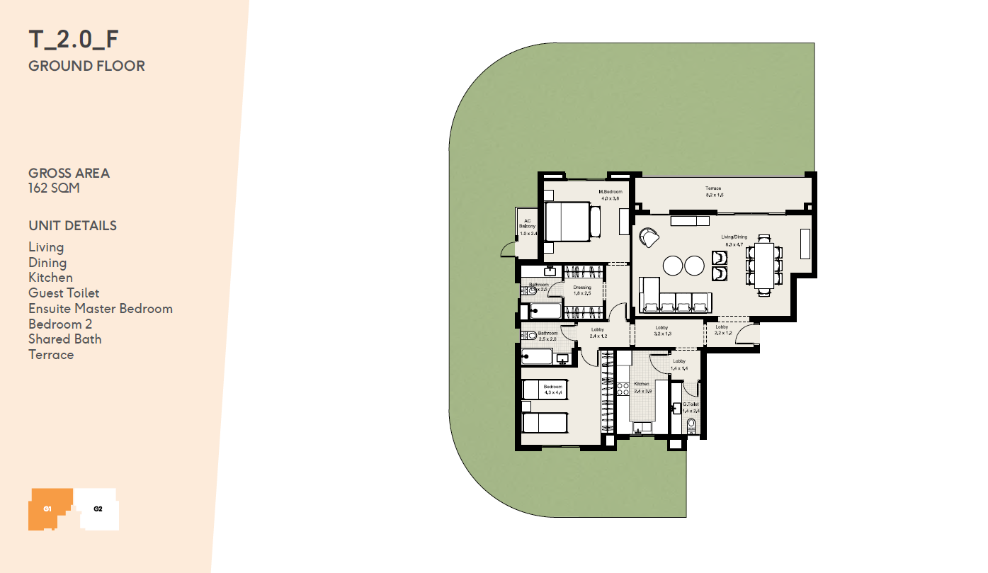 Floor plan for apartment at DISTRICT 5
