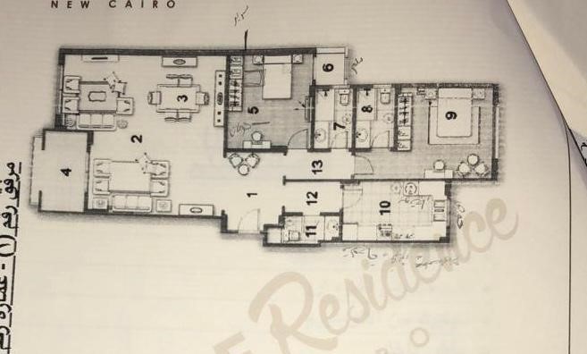 Floor plan for apartment at Stone Residence