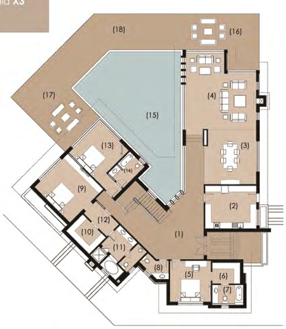 Floor plan for villa at New Giza