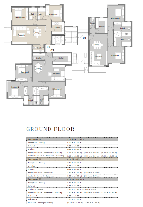 Floor plan for apartment at Badya