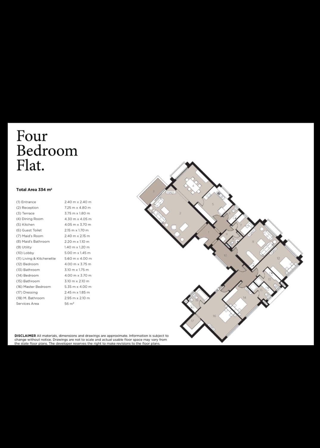 Floor plan for apartment at New Giza