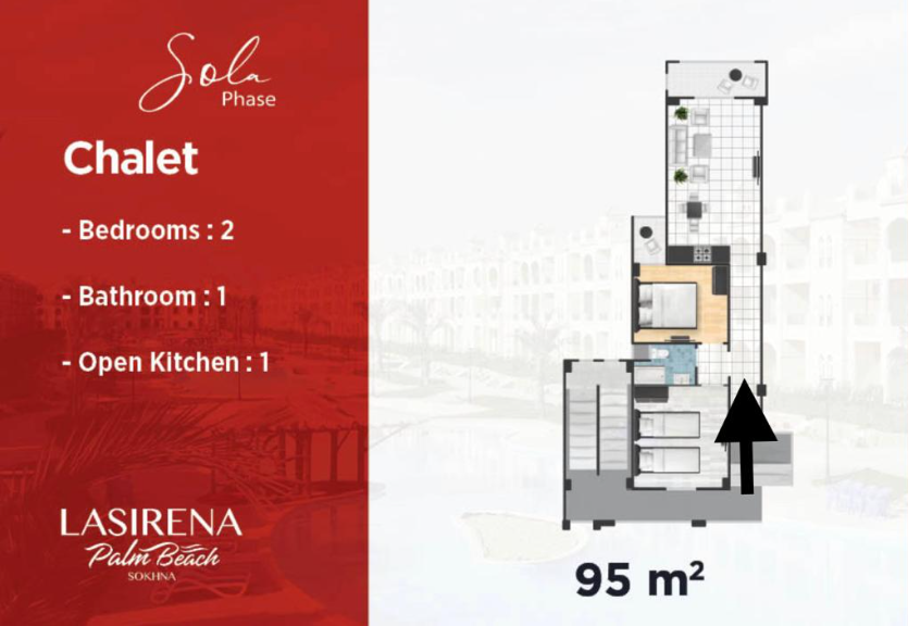 Floor plan for apartment at Lasirena Palm Beach