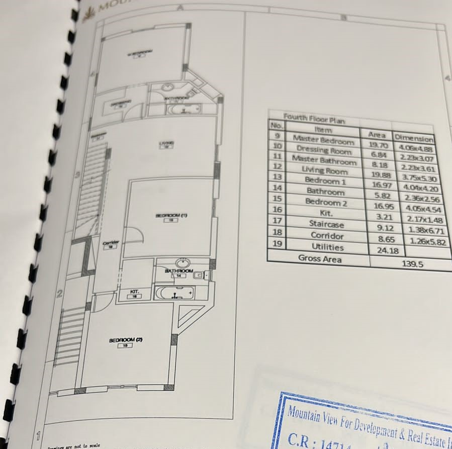 Floor plan for duplex at Mountain View ICity New Cairo