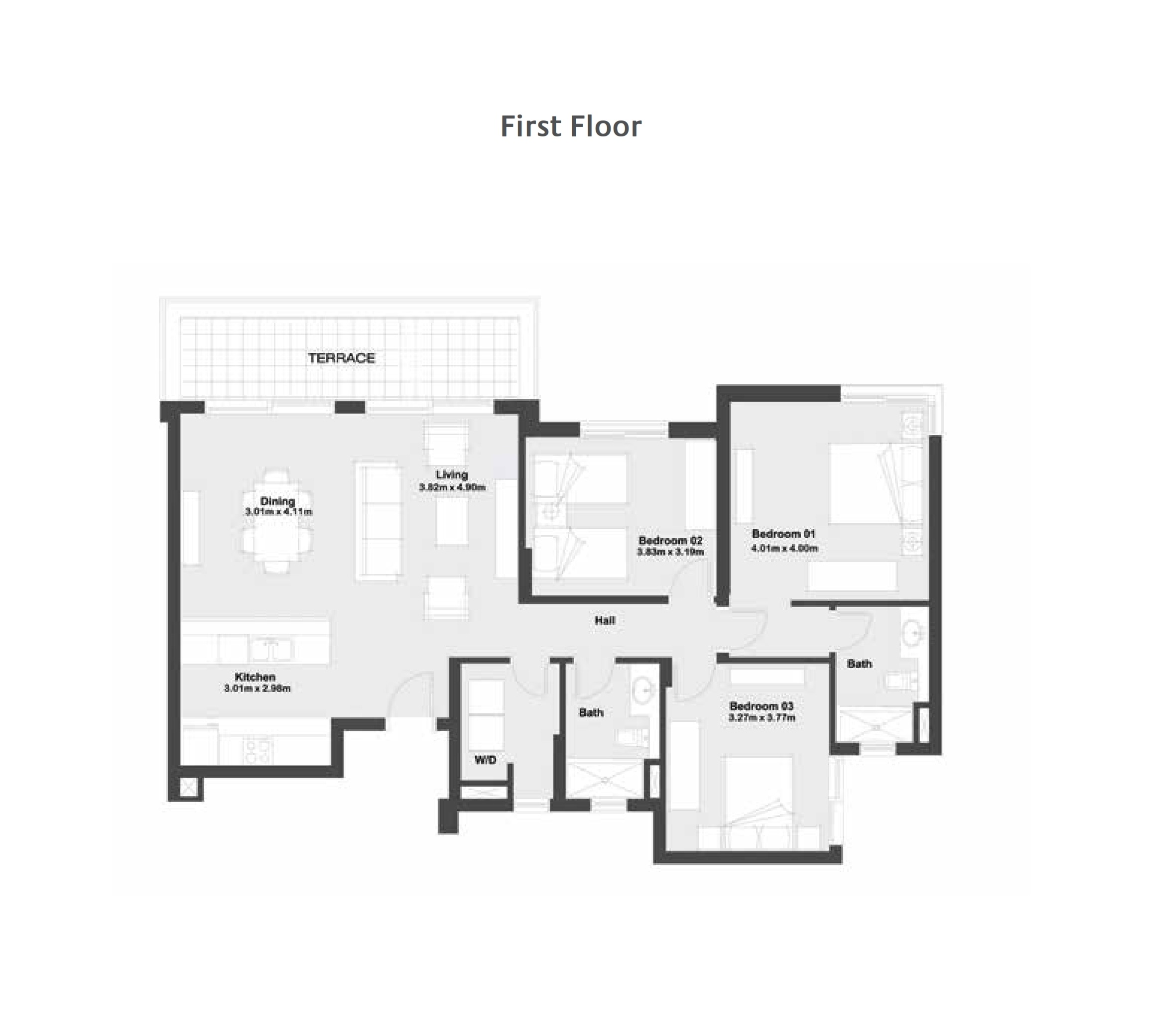Floor plan for chalet at Marassi