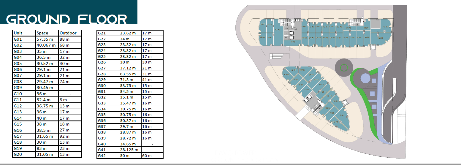 Floor plan for  at Pavo Tower