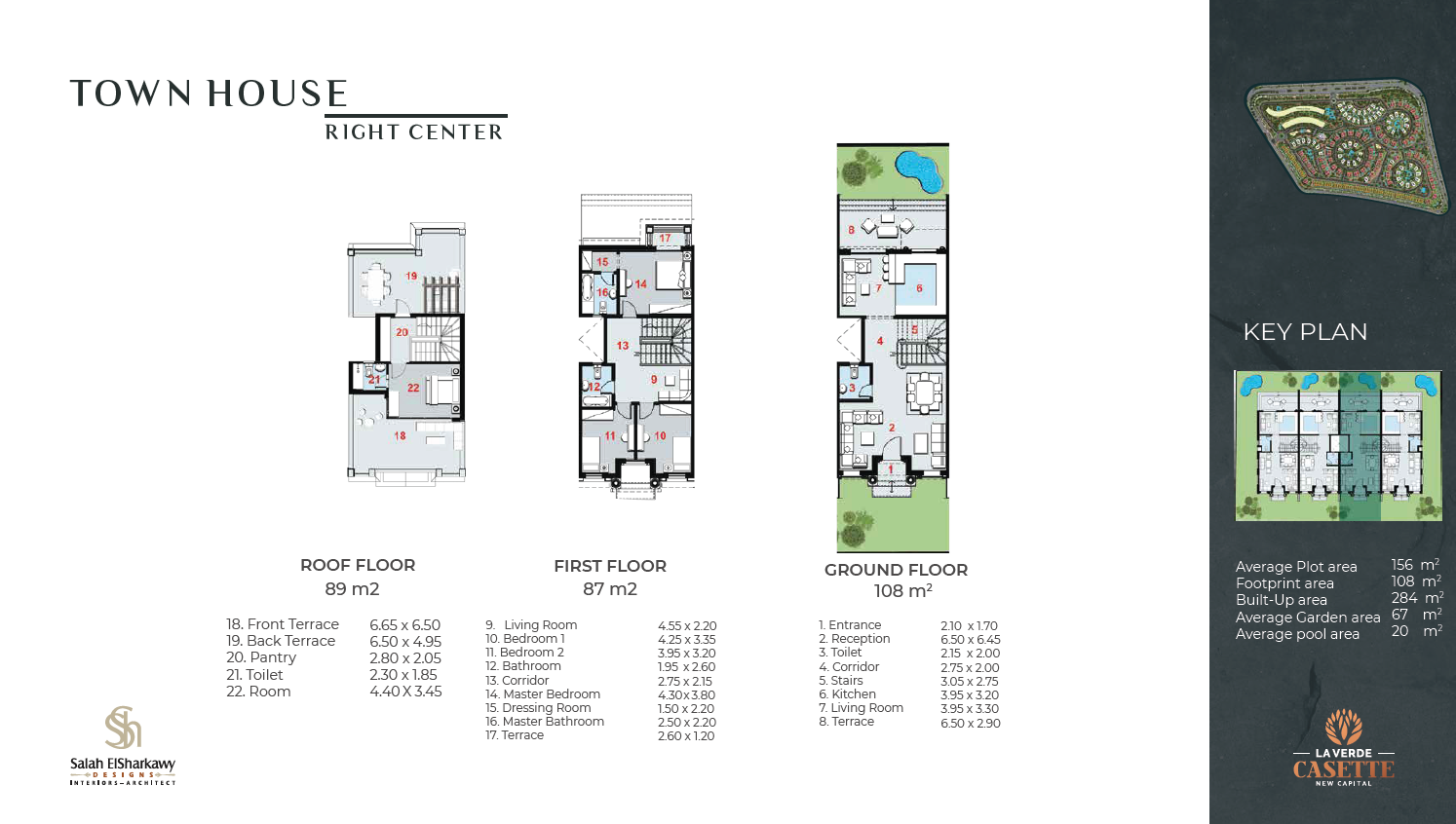 Floor plan for townhouse at La Verde Casette
