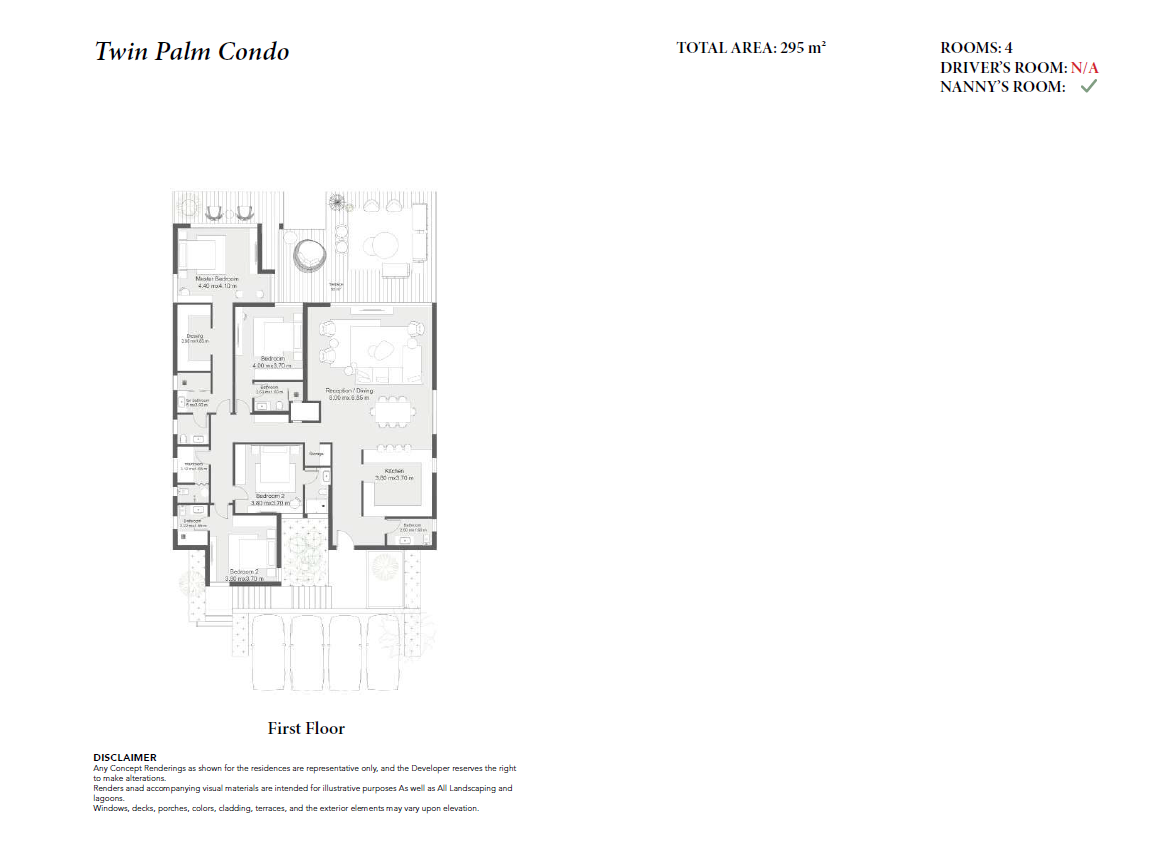 Floor plan for chalet at Zoya Ghazala Bay