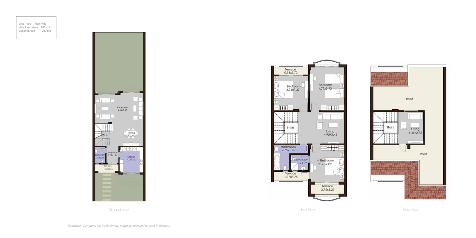 Floor plan for townhouse at El Patio Prime