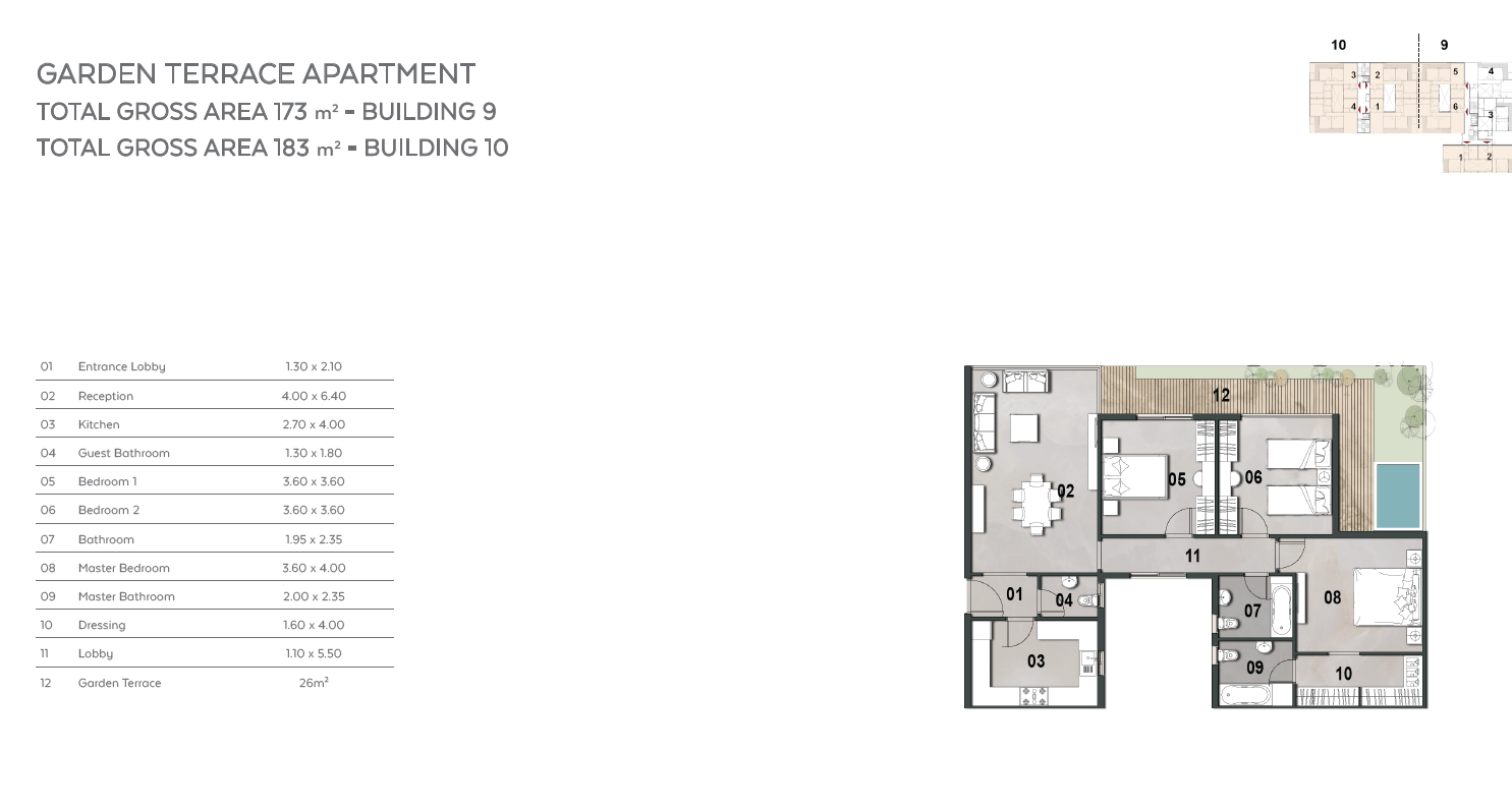 Floor plan for apartment at Vinci