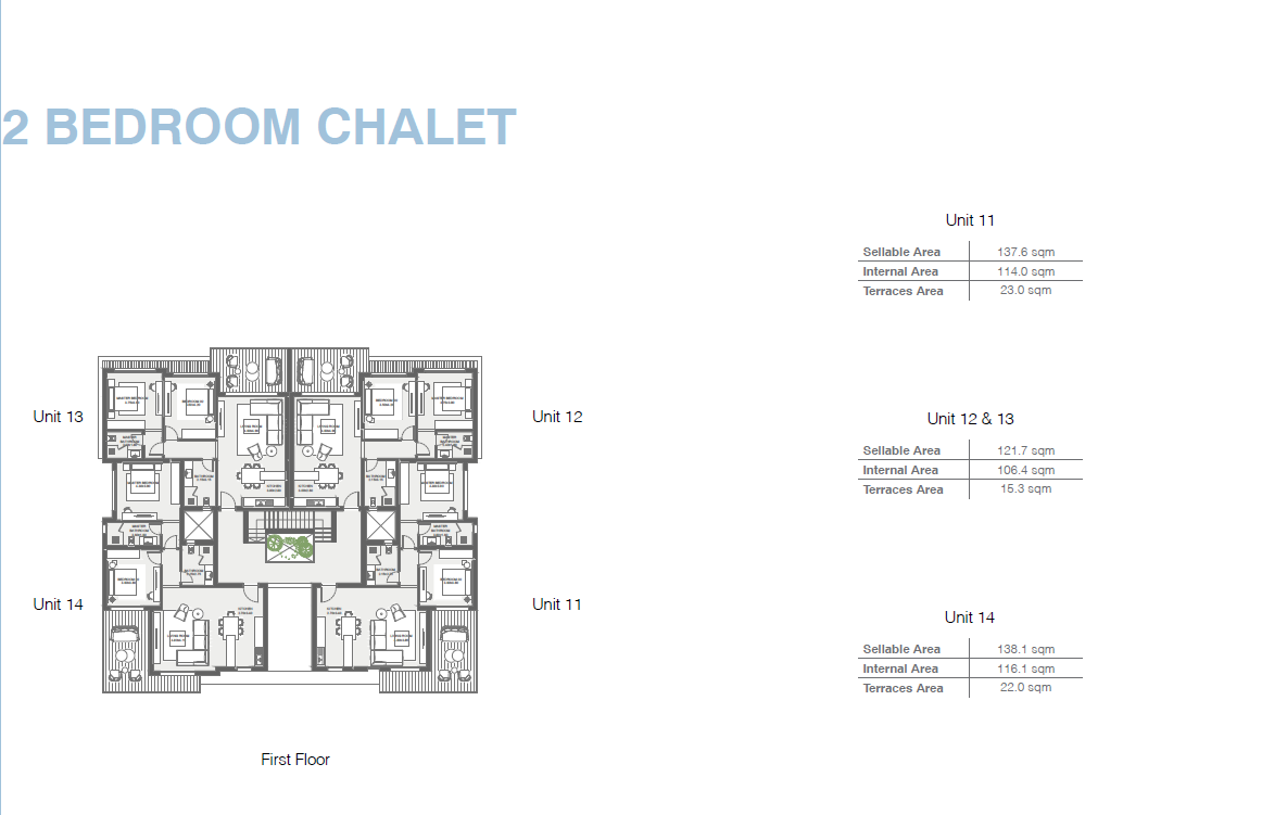 Floor plan for chalet at The Med