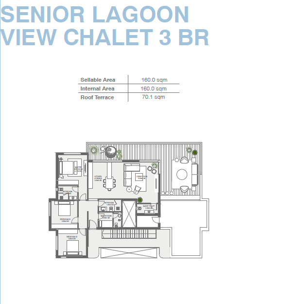 Floor plan for chalet at The Med