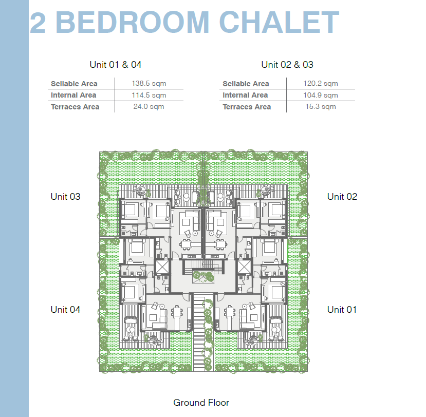Floor plan for chalet at The Med