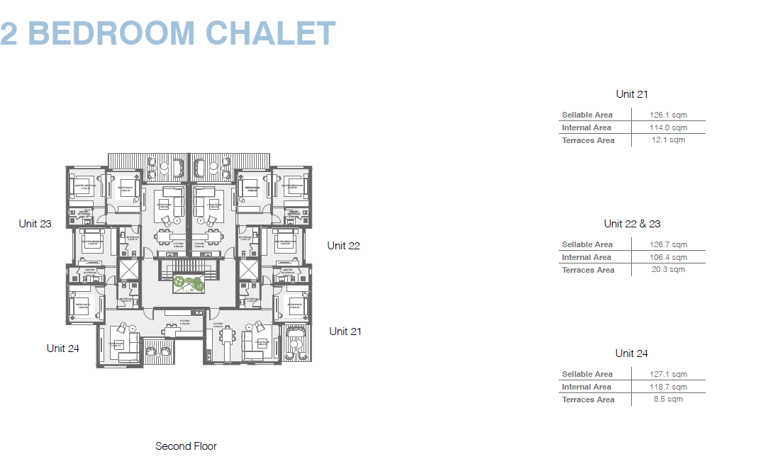 Floor plan for chalet at The Med