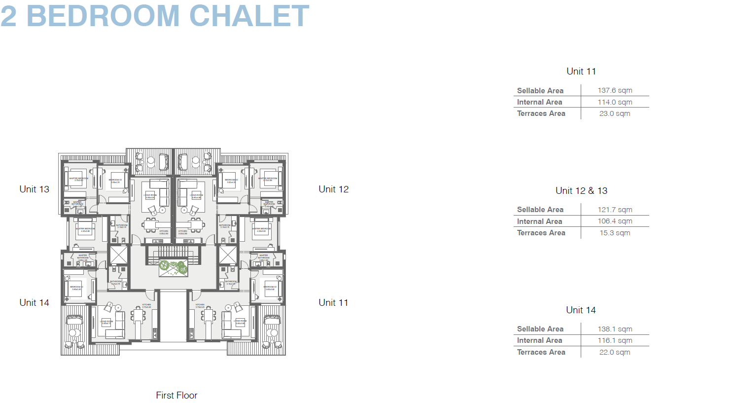Floor plan for chalet at The Med