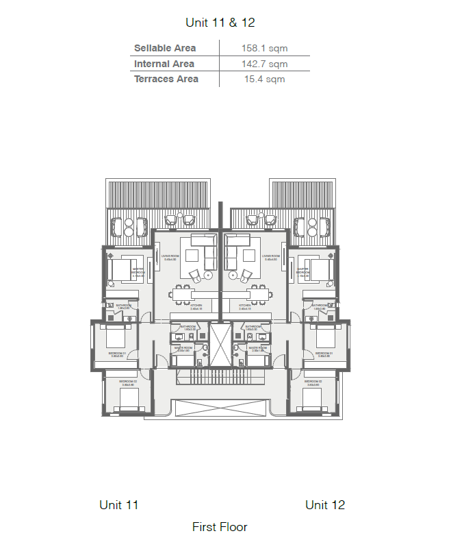 Floor plan for chalet at The Med
