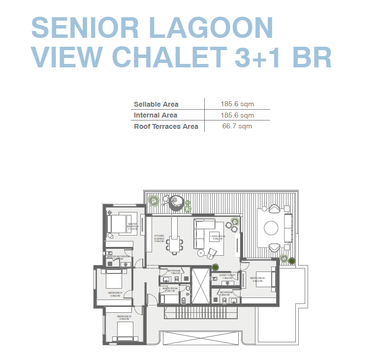 Floor plan for chalet at The Med