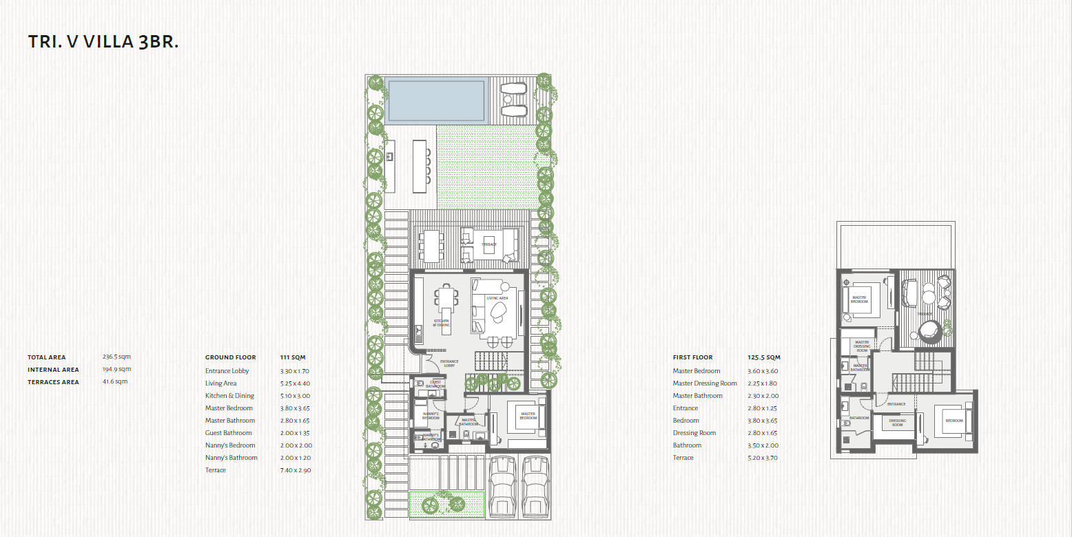 Floor plan for villa at The Med