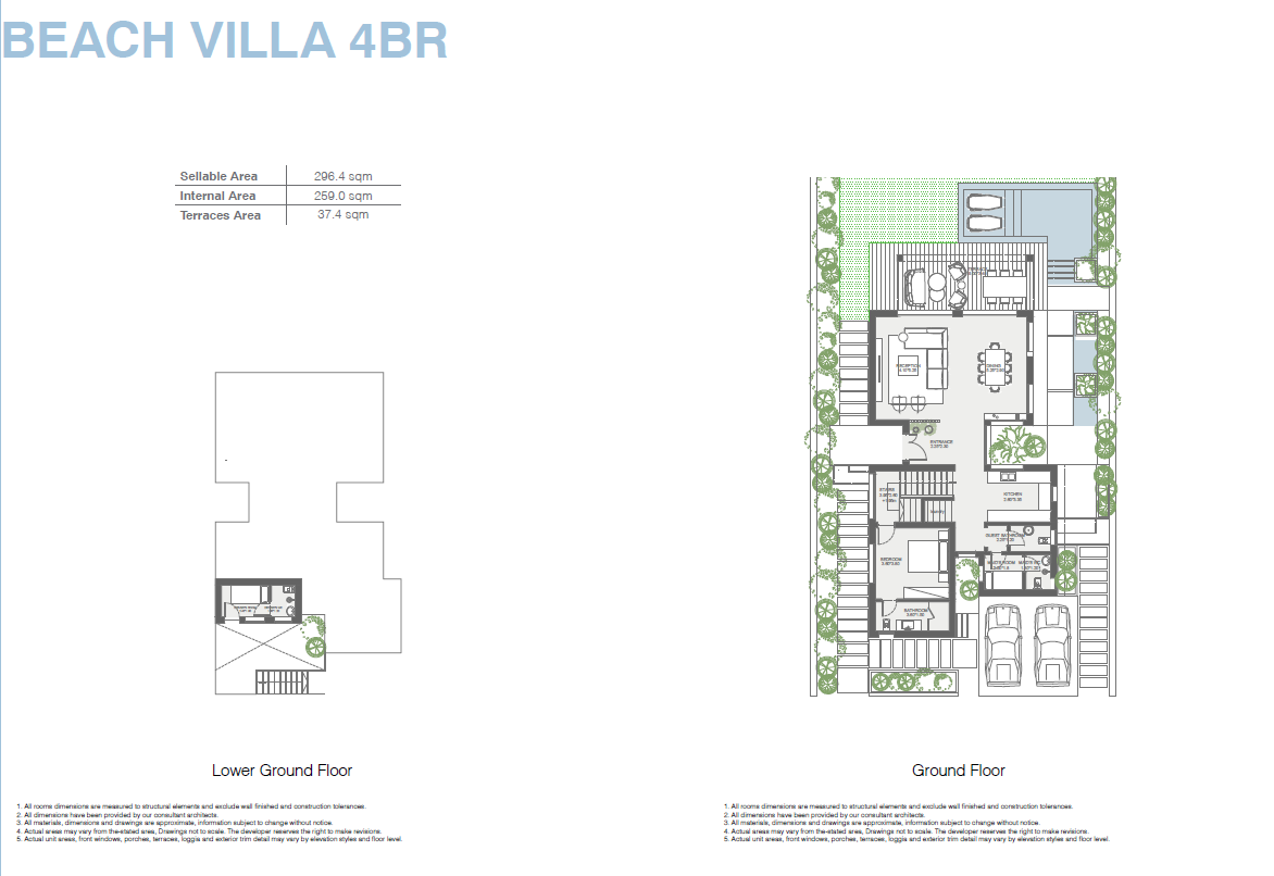 Floor plan for villa at The Med