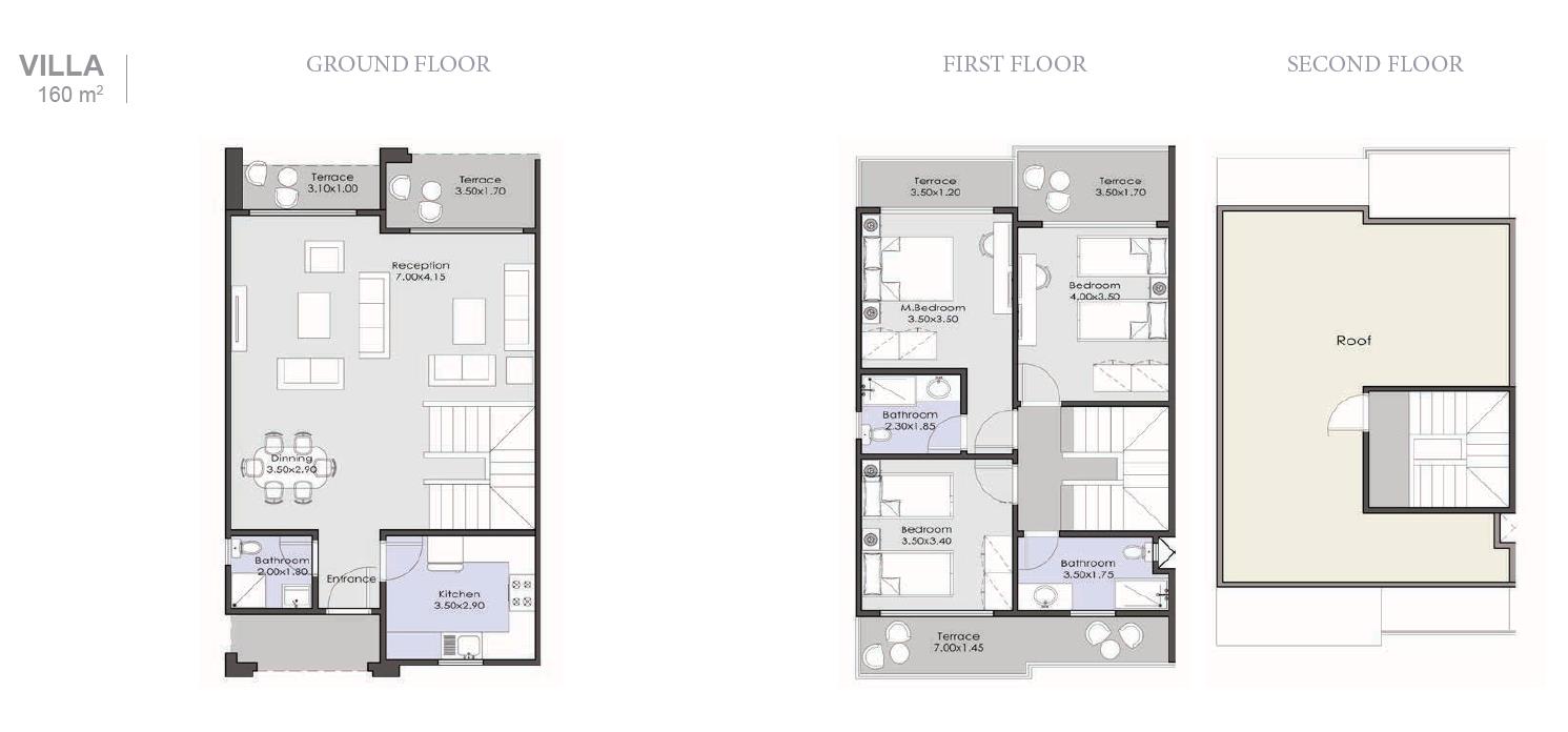Floor plan for townhouse at La Vista Ray