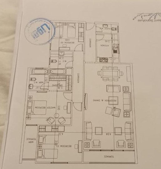 Floor plan for apartment at Midtown condo