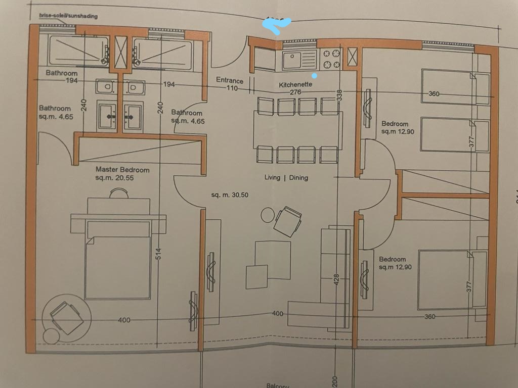 Floor plan for chalet at Il Monte Galala